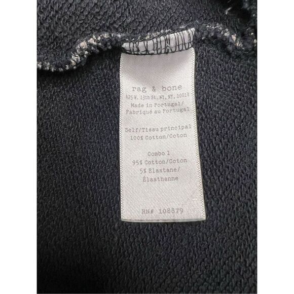 Rag & Bone Women’s XS Amoeba Knit Sweater Black & Beige Crewneck Cotton Stretch - Picture 7 of 7